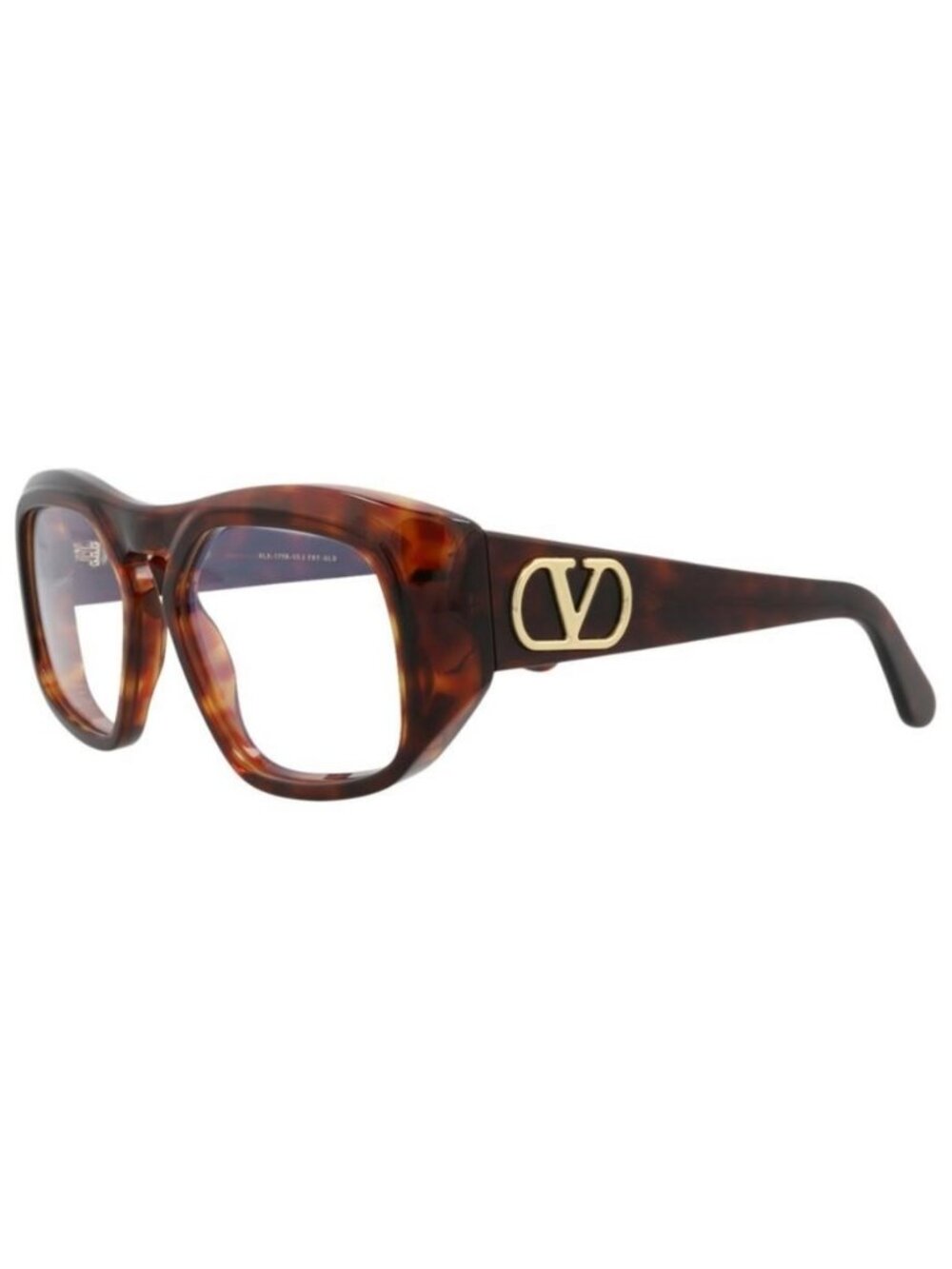 New Valentino Unisex Square/Rectangle Havana-Havana-Transparent Fashion Designer